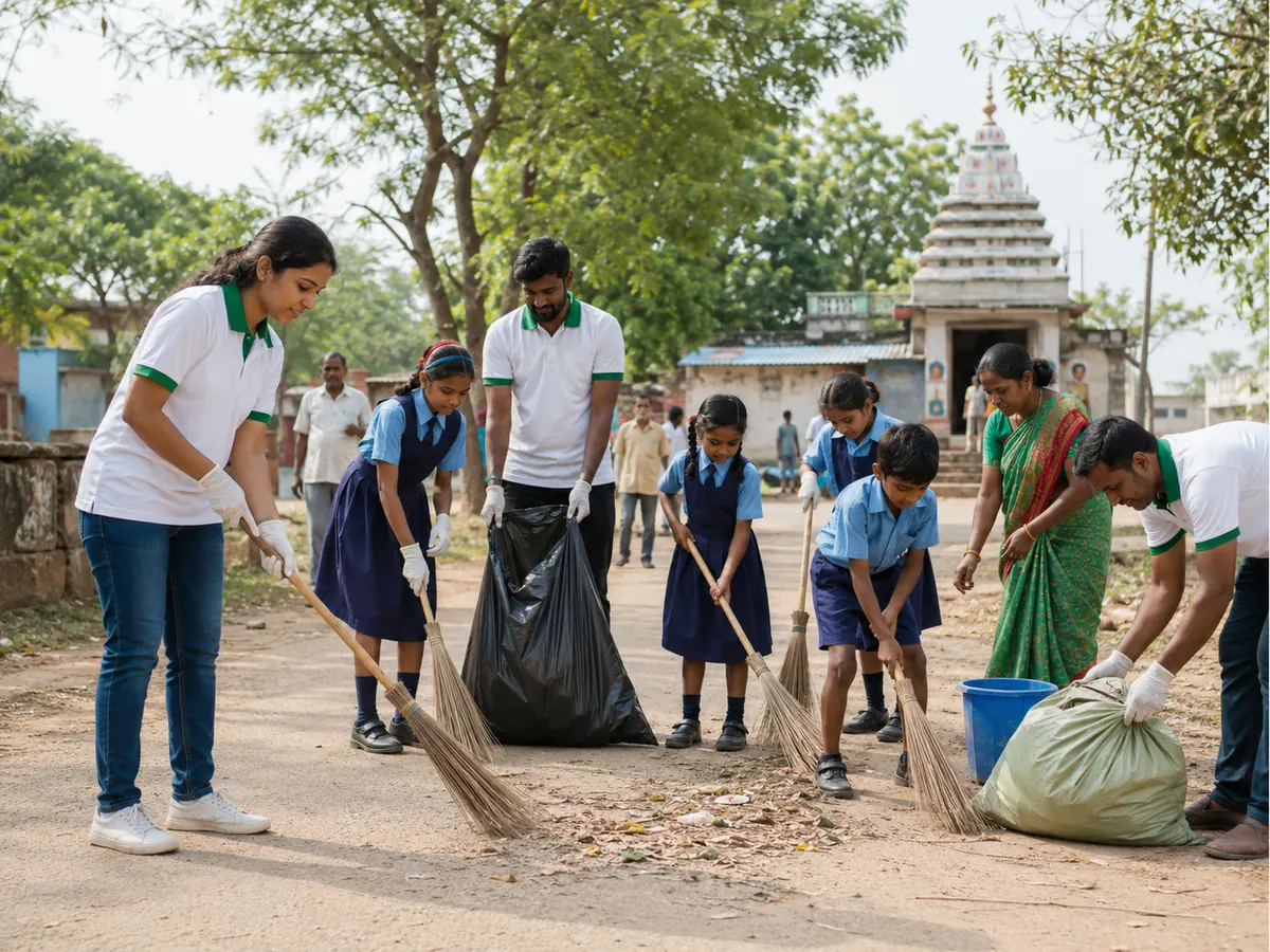 Community cleanliness activity visual
